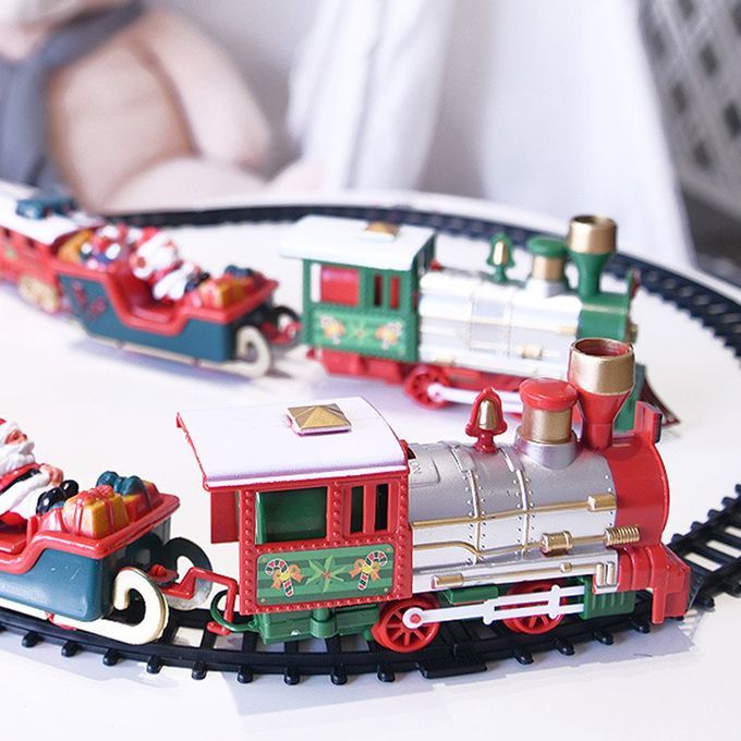 Hristmas Ele Tri  Rail  Ar Train Toy  Hildren's Ele Tri  Toy Railway Train-colorful-Portable Box Version