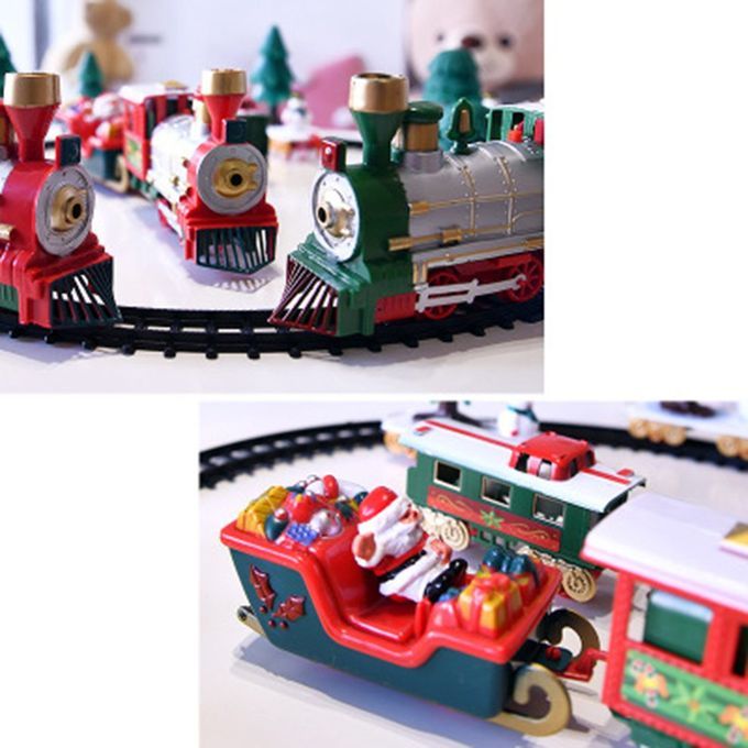 Hristmas Ele Tri  Rail  Ar Train Toy  Hildren's Ele Tri  Toy Railway Train-colorful-Portable Box Version