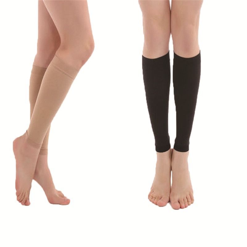 1 Pair Of Compression Leg Sleeves Relieve Varicose Veins Circulation Compression Slimming Stove  Leg Warmer Knee Pads-Black