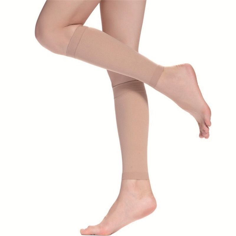 1 Pair Of Compression Leg Sleeves Relieve Varicose Veins Circulation Compression Slimming Stove  Leg Warmer Knee Pads-Black