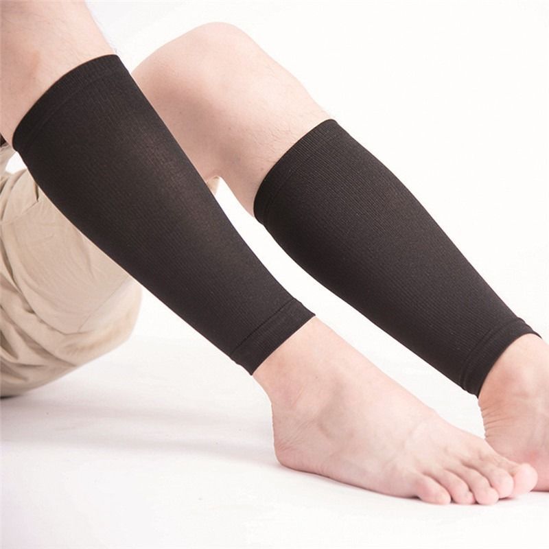 1 Pair Of Compression Leg Sleeves Relieve Varicose Veins Circulation Compression Slimming Stove  Leg Warmer Knee Pads-Black