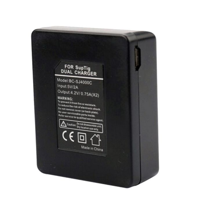 Portable USB Dual Slot Battery Charger Dock For SJCAM SJ4000 Sport