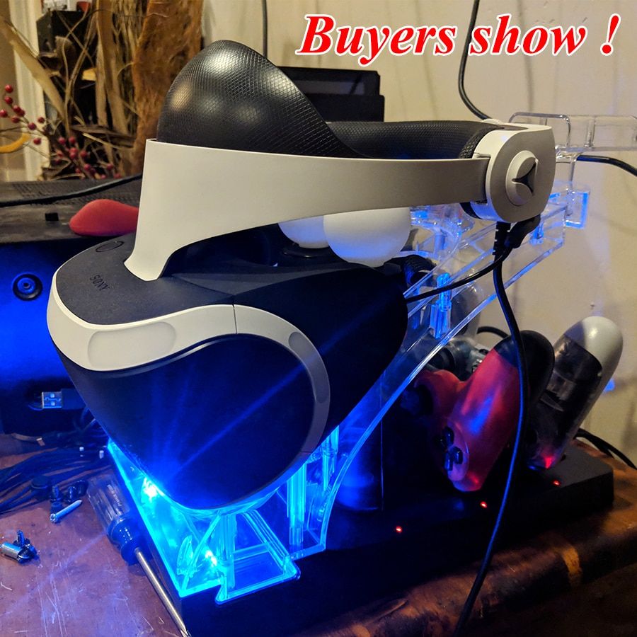 PS VR Move PS4 Controller Charging Dock Station PSVR Headset Storage Showcase Display Stand For Playstation PS VR MOVE Joystick ABDSW