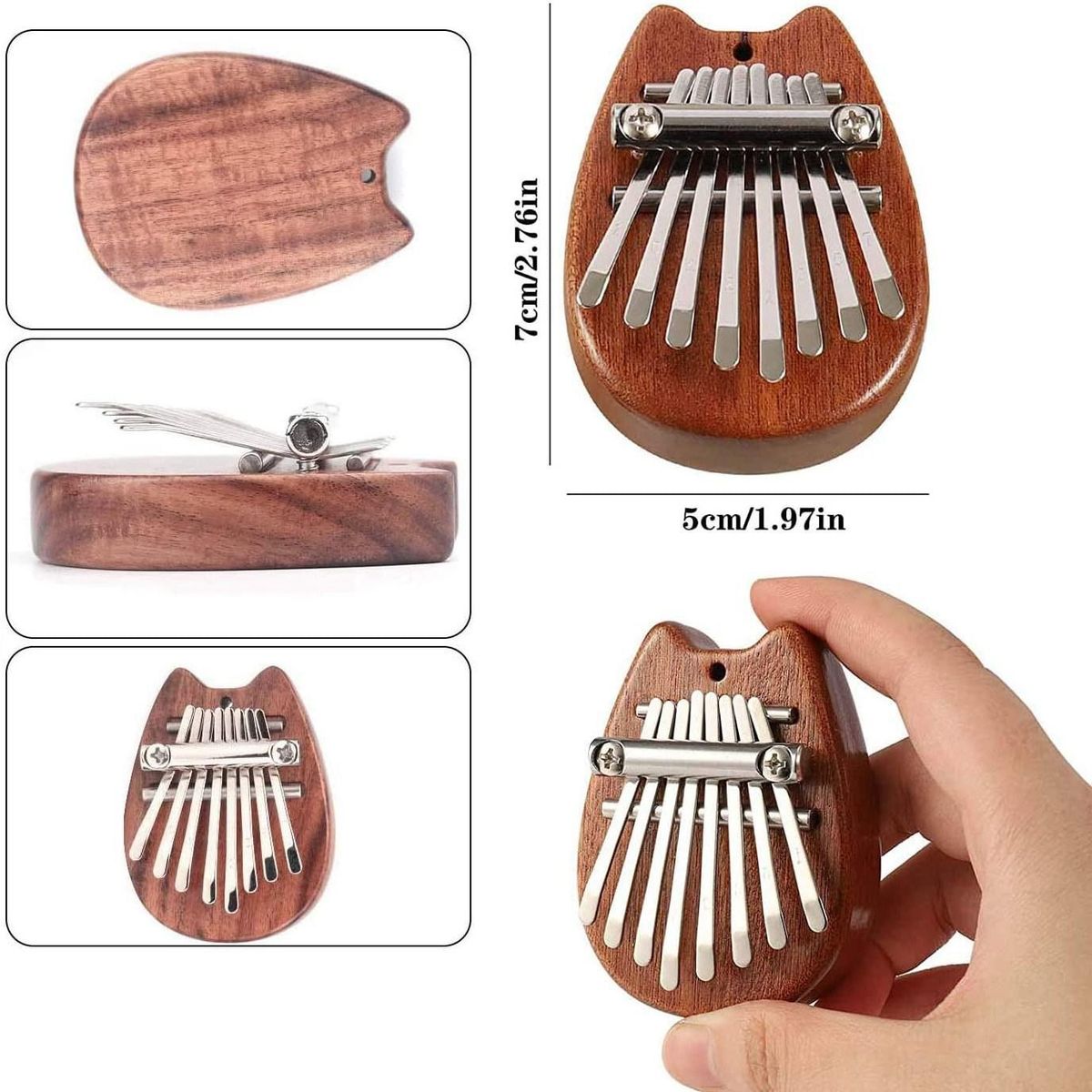 Mini Kalimba Thumb Piano Solid Wood 8 Keys Finger Piano for Children Gift Birthday Party Outdoor Leisure Instruments