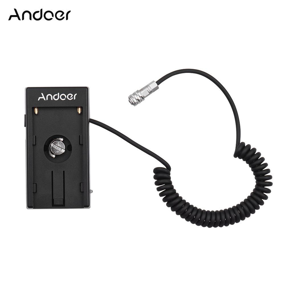 Andoer Blackmagic Cinema Camera BMPCC 4K Power Supply Mount Plate Adapter With Spring Cable For