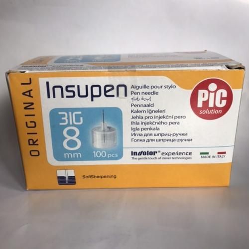 Insupen Sterile Insulin Pen Needle 31G 8mm Triple Sharpened