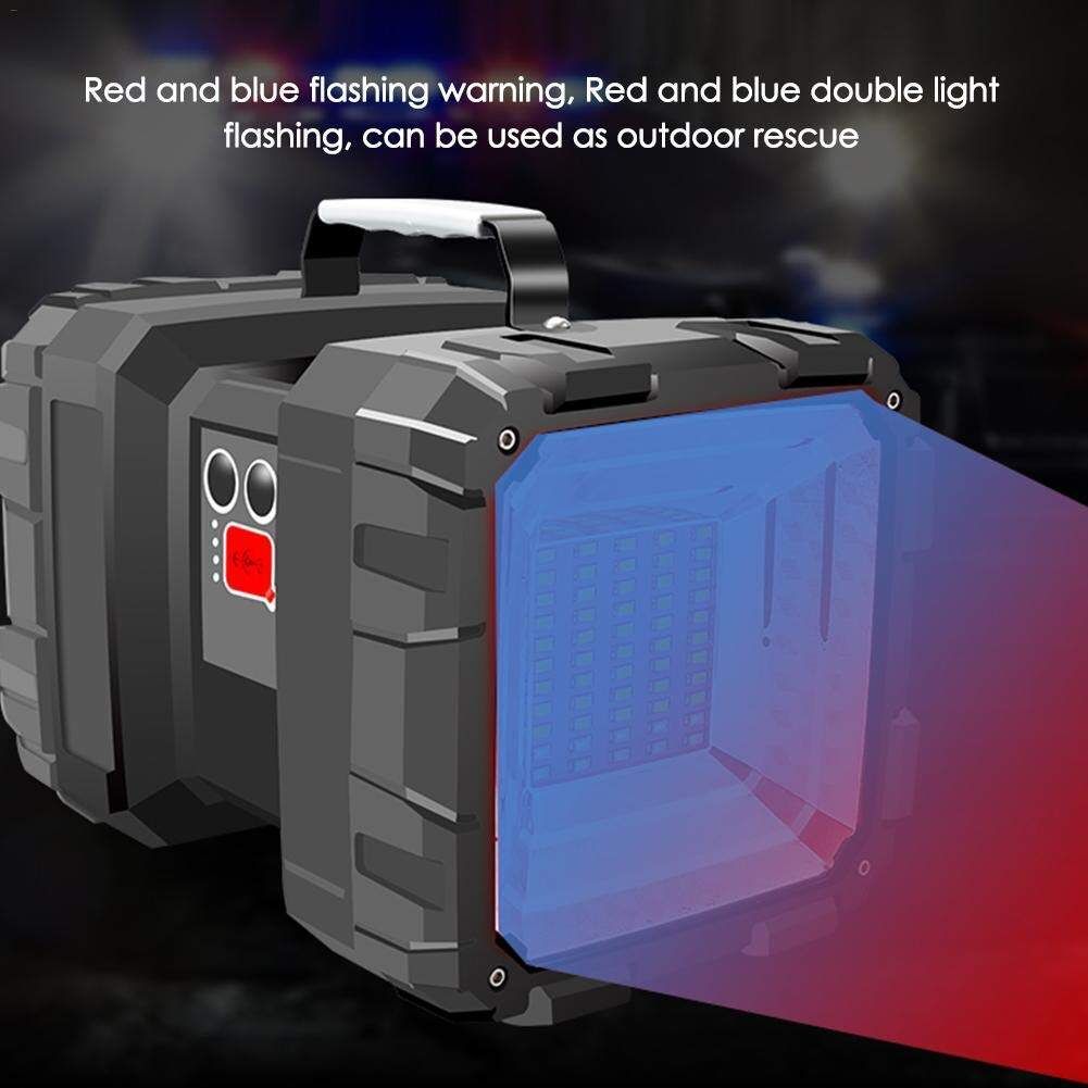 LED Waterproof USB Rechargeable Dual Head Searchlight Handheld Flashlight Work Light Spotlight Floodlight Camping Lantern Outdoor Torch Emergency Security P70 Style