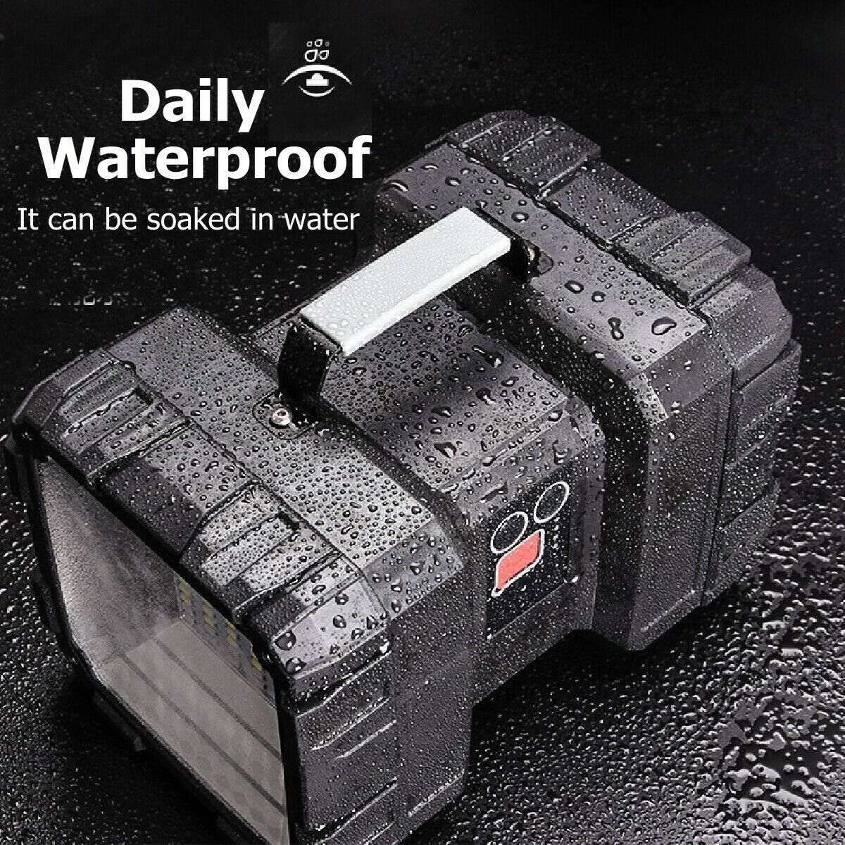 LED Waterproof USB Rechargeable Dual Head Searchlight Handheld Flashlight Work Light Spotlight Floodlight Camping Lantern Outdoor Torch Emergency Security P70 Style