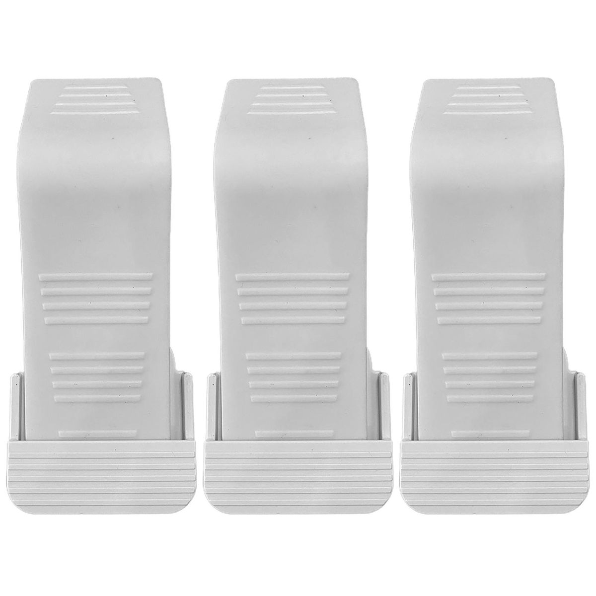 1 Set Floor Doorstop Door Buffer Holder Reliable Security Wedge Set White