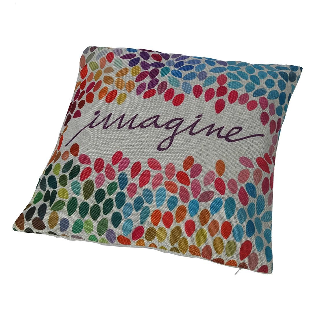 Print Square Cotton Linen Pillow Case Cushion Cover