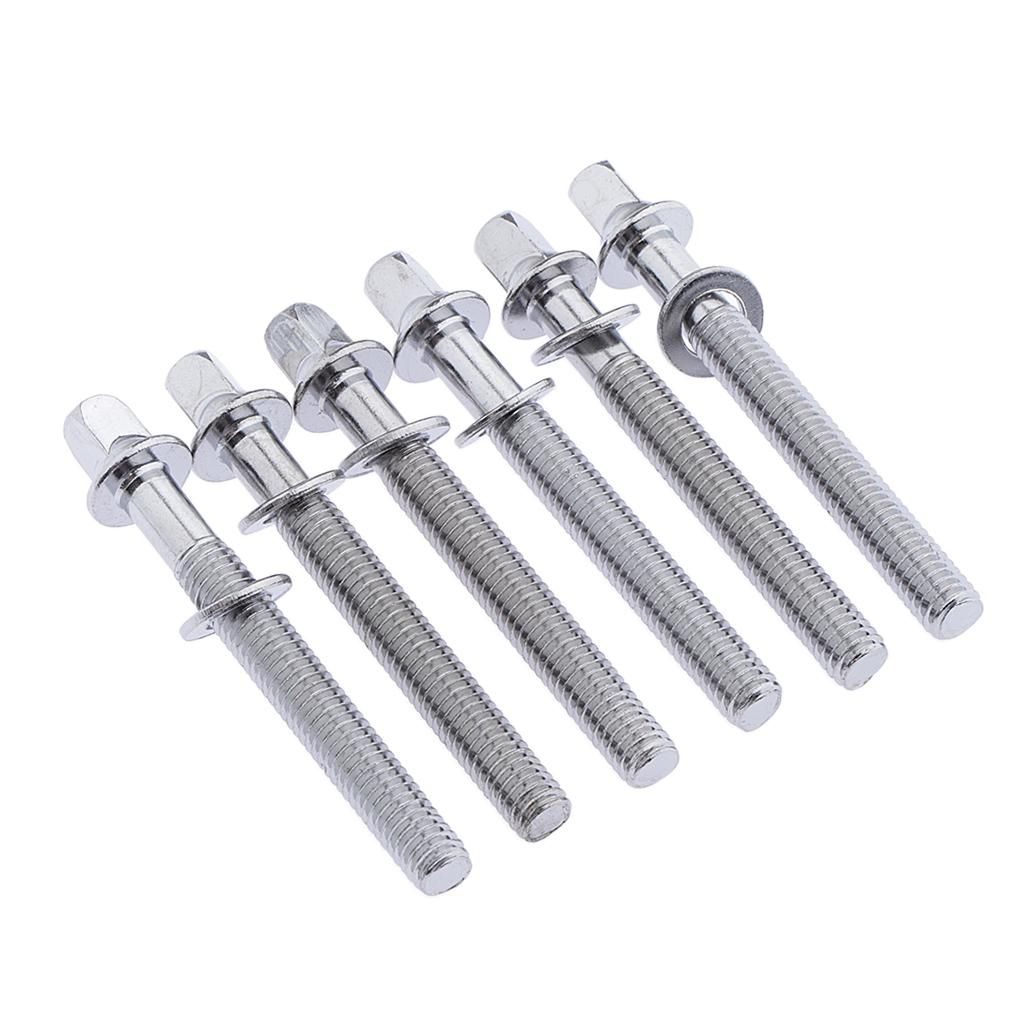 18pcs Chrome 60mmx5mm Drum Tension Rods For Tom Snare Drum