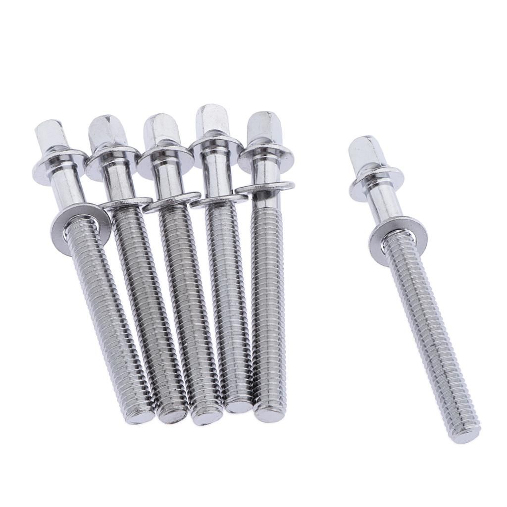 18pcs Chrome 60mmx5mm Drum Tension Rods For Tom Snare Drum