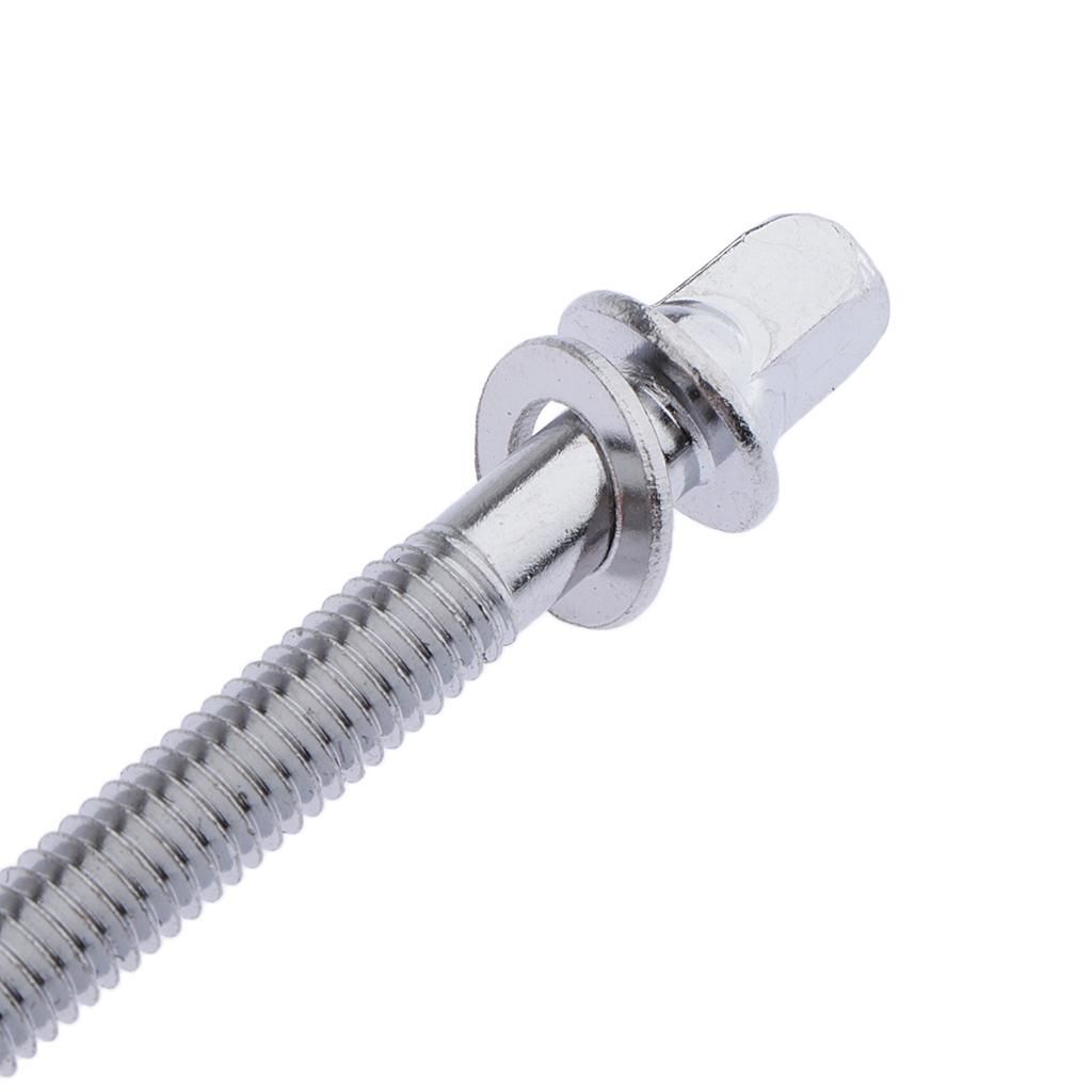 18pcs Chrome 60mmx5mm Drum Tension Rods For Tom Snare Drum