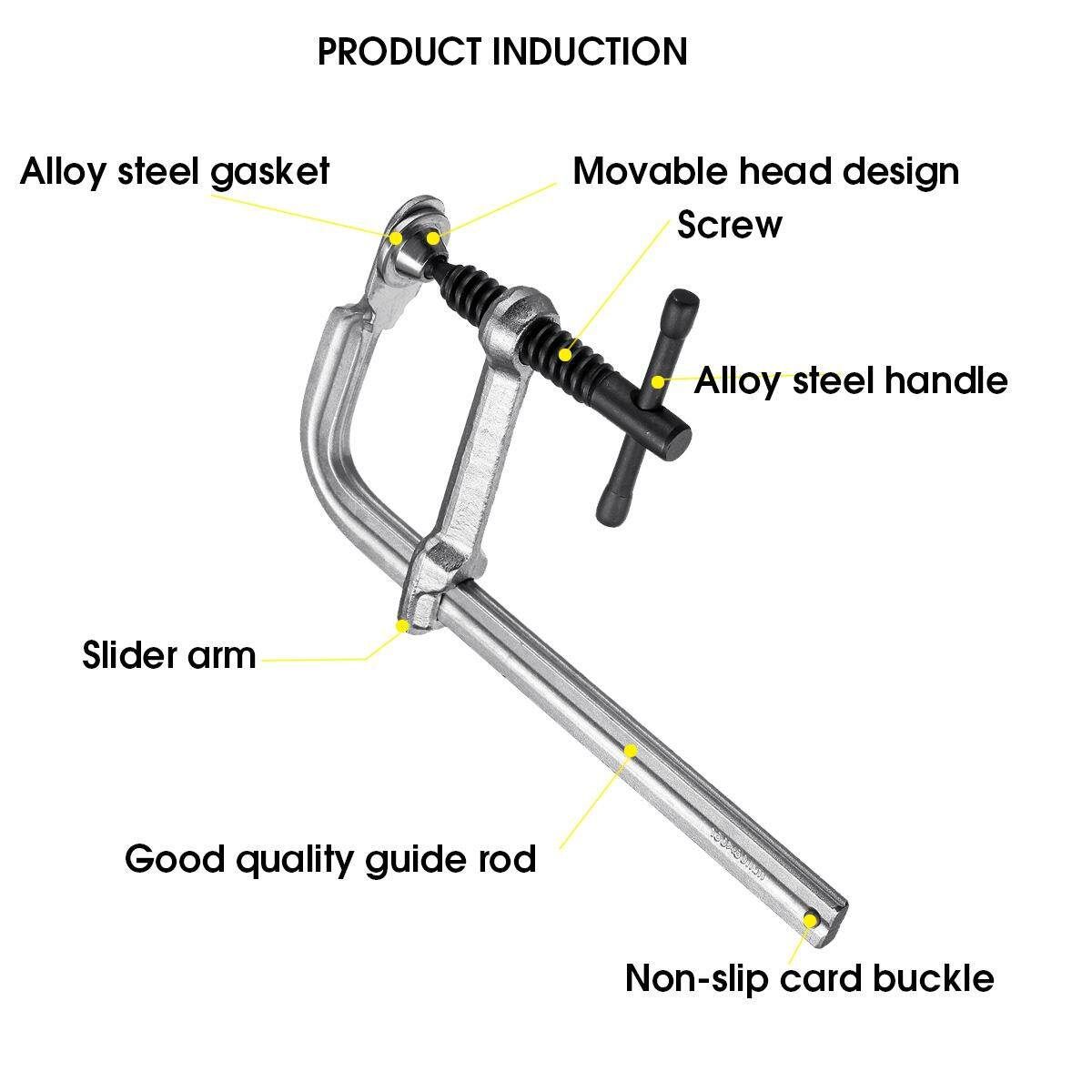 300x80mm F-Clamp Quick Release Bar Heavy Duty Woodworking Grip Release Squeeze Carpenter Hand Tool 300*80mm