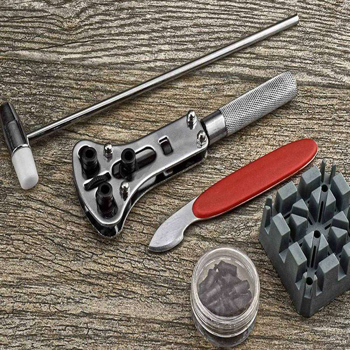 29Pcs Box Watch Repair Tool Kits Battery Changing Strap Resizing Watch-Maker Home Watch Strap Removal-Fitting Tools