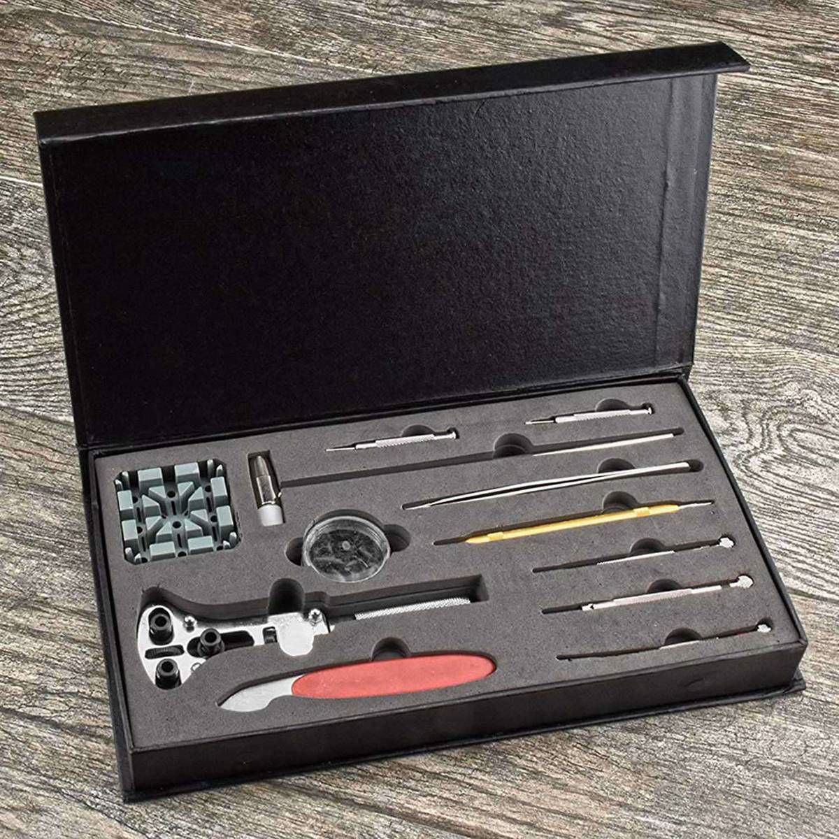 29Pcs Box Watch Repair Tool Kits Battery Changing Strap Resizing Watch-Maker Home Watch Strap Removal-Fitting Tools