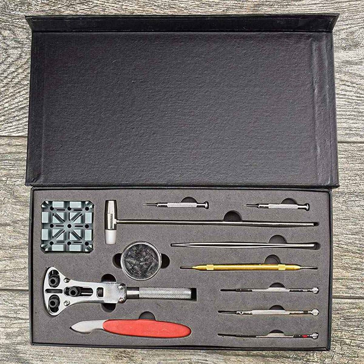 29Pcs Box Watch Repair Tool Kits Battery Changing Strap Resizing Watch-Maker Home Watch Strap Removal-Fitting Tools