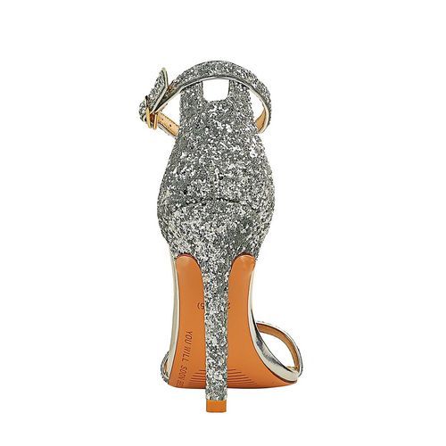 Women's Stilettos Party High Heels Ladies Sequins High-heel Sandals Silver