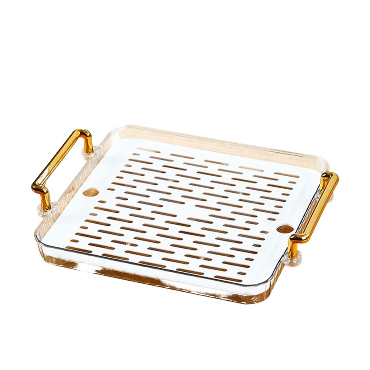 Tea Tray Nordic Style Water Cup Coffee Mug Storage Shelf White