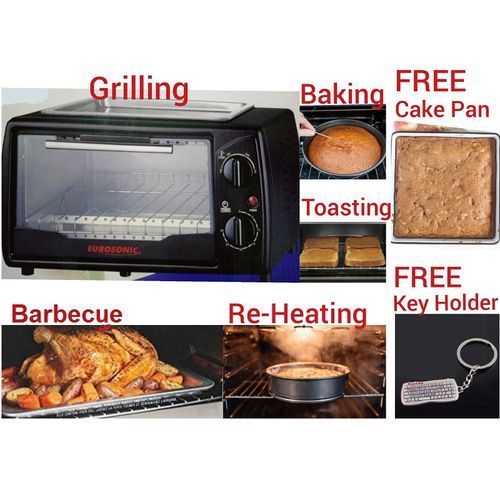 12 L Oven Baking Heating & Top Grill + Cake Pan+ Key Holder