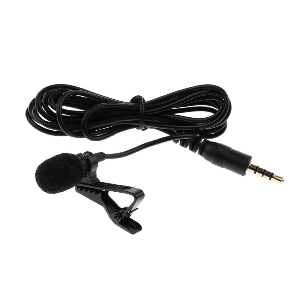 Omnidirectional 3.5mm Lavalier Lapel Tie Clip Mic Microphone