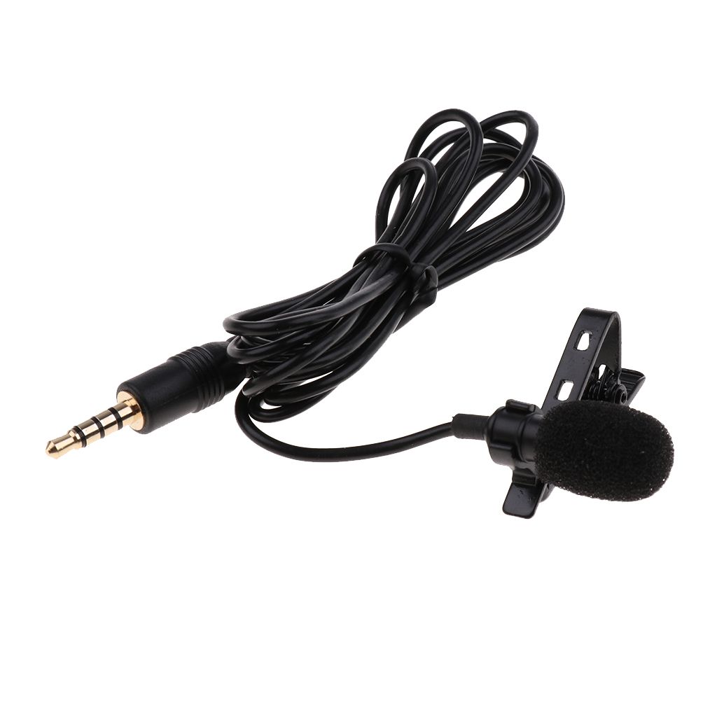 Omnidirectional 3.5mm Lavalier Lapel Tie Clip Mic Microphone