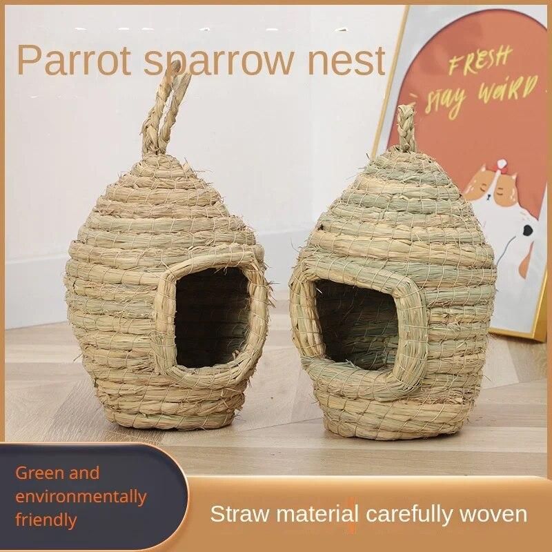 Bird Nest Simulation Sparrow Bird Nest Parrot Swallow Bird Cage Handwoven