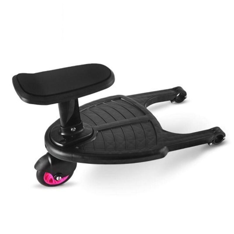 Adaptateur De Pedale Pour Poussette D'Enfant, Accessoire a La Mode, Deuxieme Remorque Auxiliaire Pour Trottinette, Pour Jumeaux, Plaque De Support Pour Enfants Avec Siege Pink Wheel