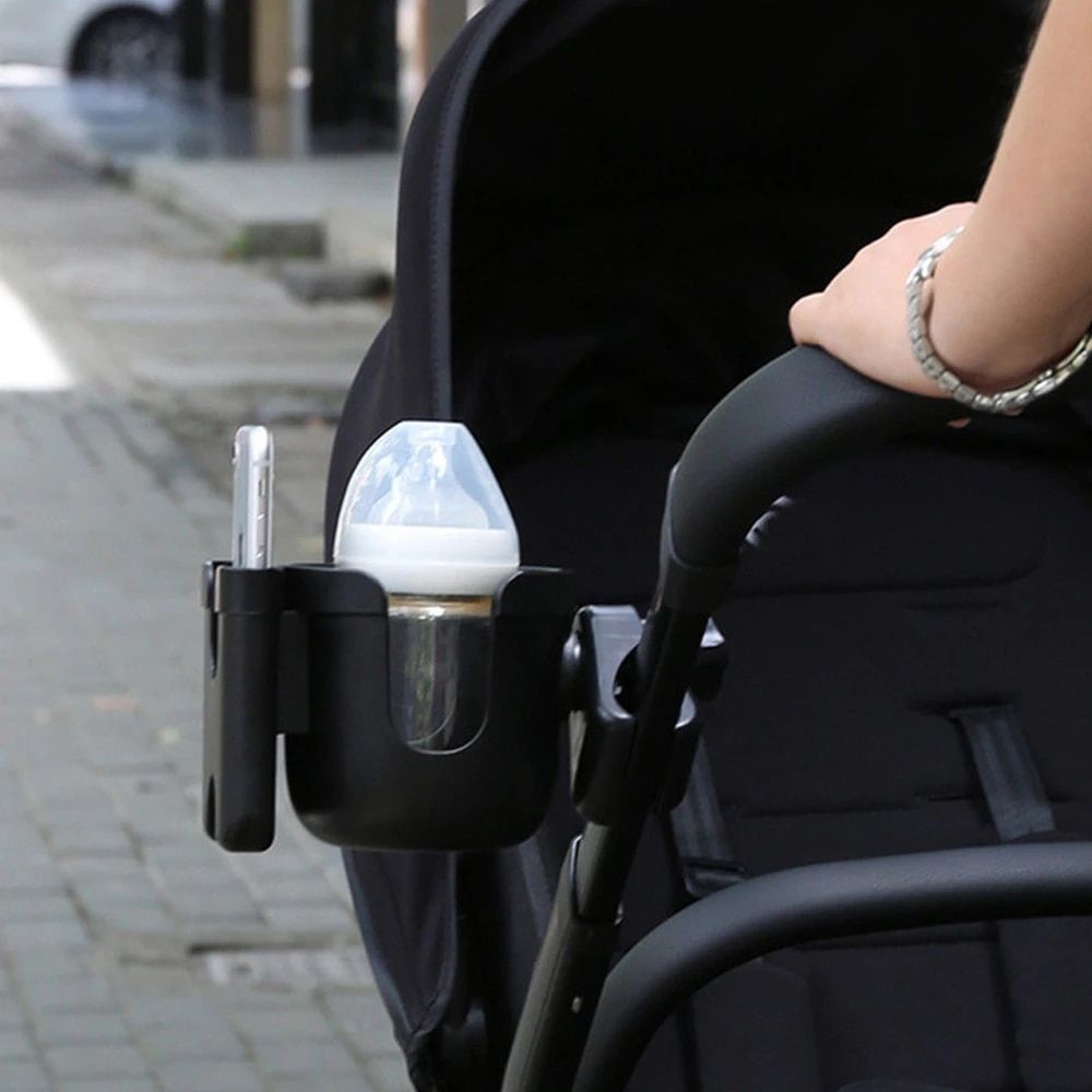Porte-gobelet 2 En 1 Pour Poussette De Bebe, Telephone Universel, Porte-gobelet Pour Vehicule electrique, Bouton De Velo, Bouilloire, Accessoires De Poussette 2 In 1 Holder