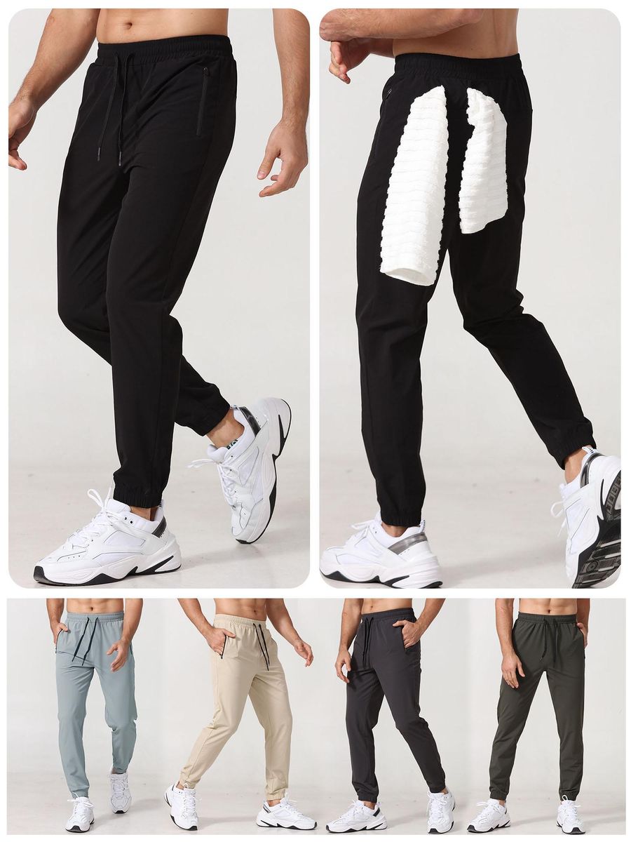 Men Jogger Pants Lightweight Sweatpants with Pockets Towel Loop Running Workout Athletic Joggers