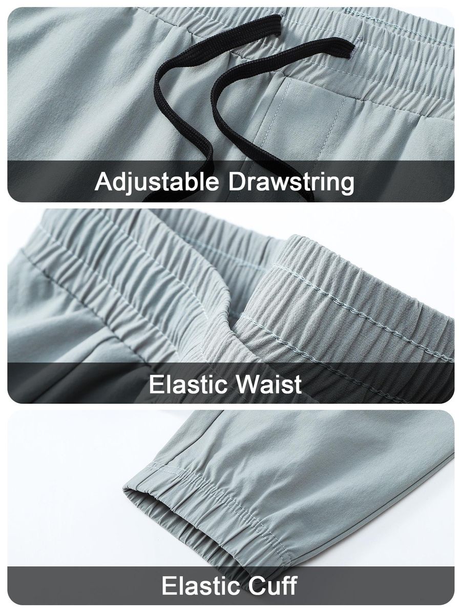 Men Jogger Pants Lightweight Sweatpants with Pockets Towel Loop Running Workout Athletic Joggers