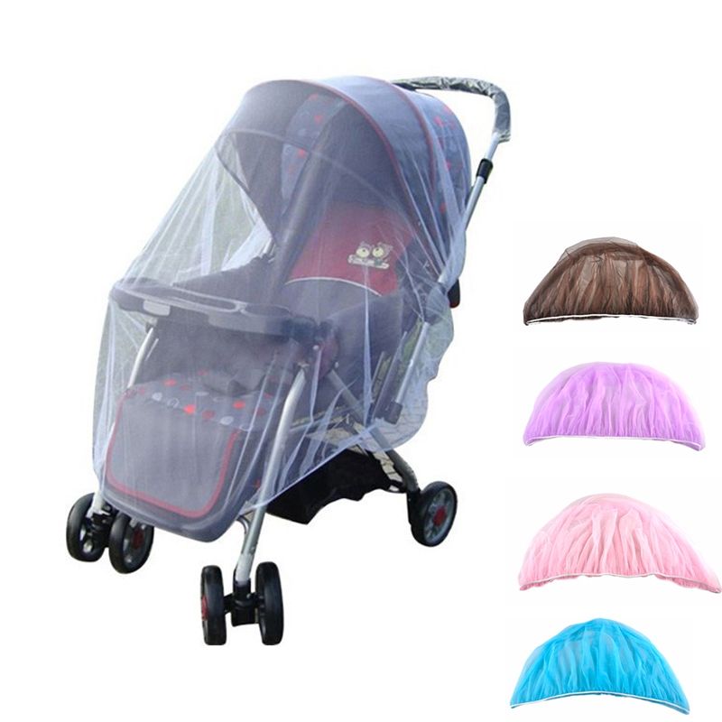 3 PCS 150cm Baby Pushchair Mosquito Insect Shield Net Safe Infants Protection Mesh Stroller Accessories Mosquito Net(White)
