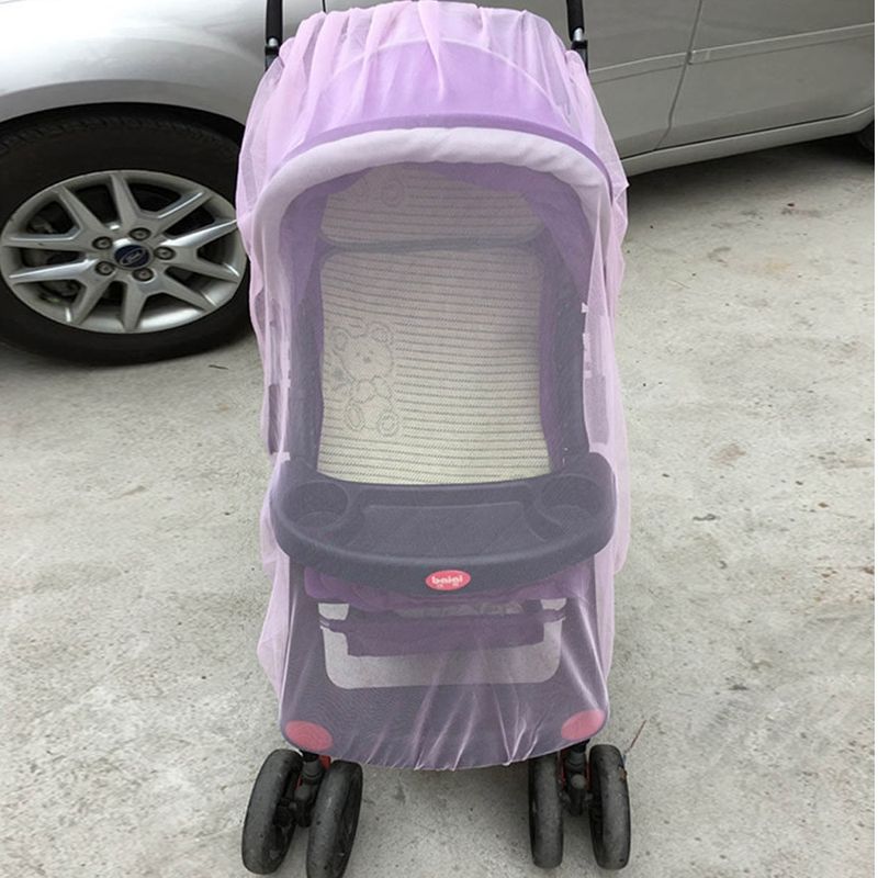 3 PCS 150cm Baby Pushchair Mosquito Insect Shield Net Safe Infants Protection Mesh Stroller Accessories Mosquito Net(White)
