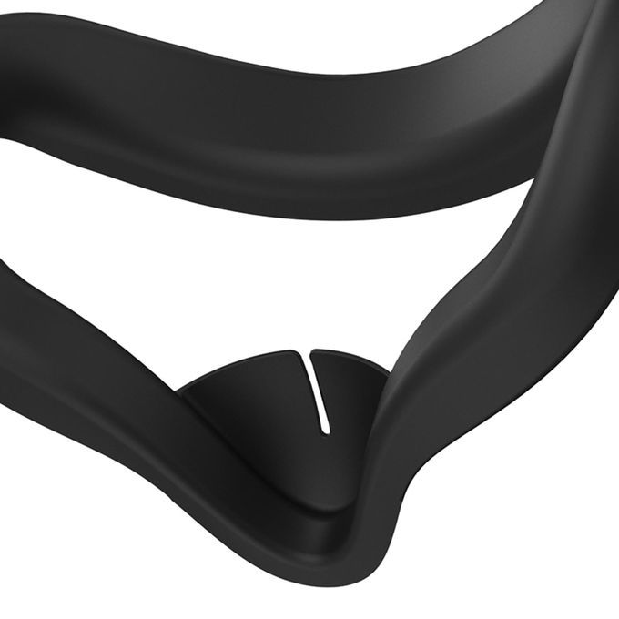 VR Silicone Mask Face Cover Lightproof Face Pad For Quest 2 Black