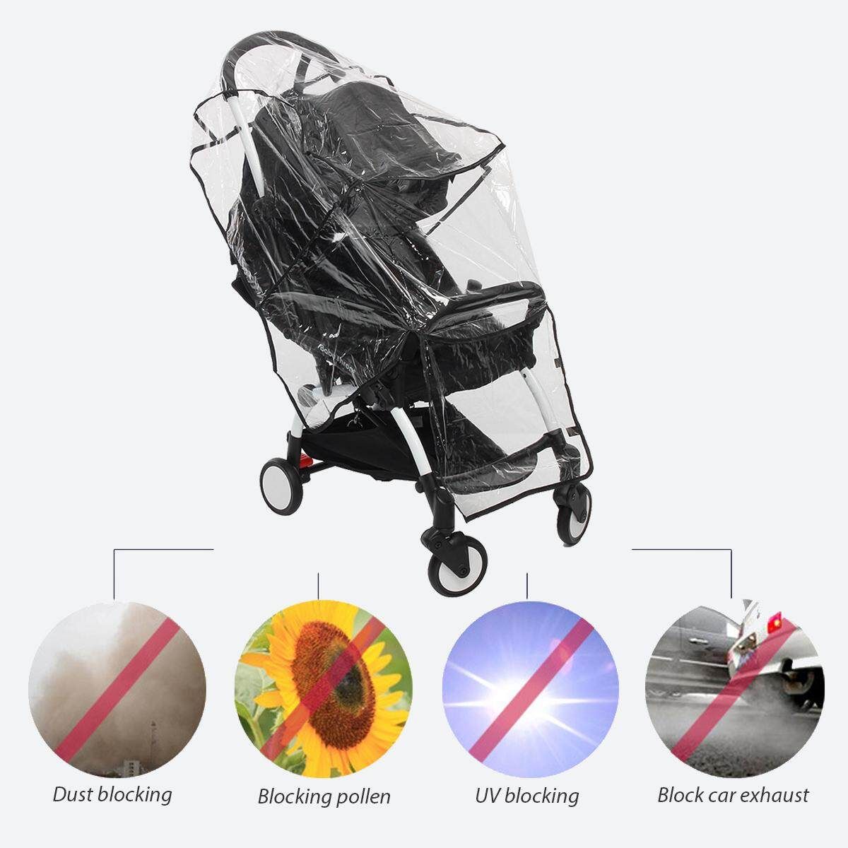 Universal Quality Clear Baby Pushchair Pram Stroller Buggy Raincover Rain Cover