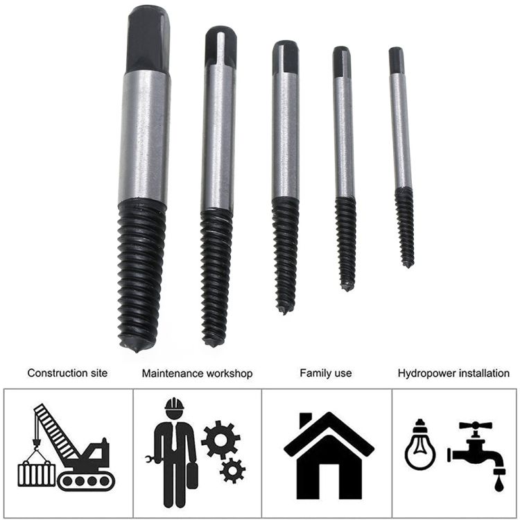 Broken Wire Broken Nail Screw Extractor 5-piece Set