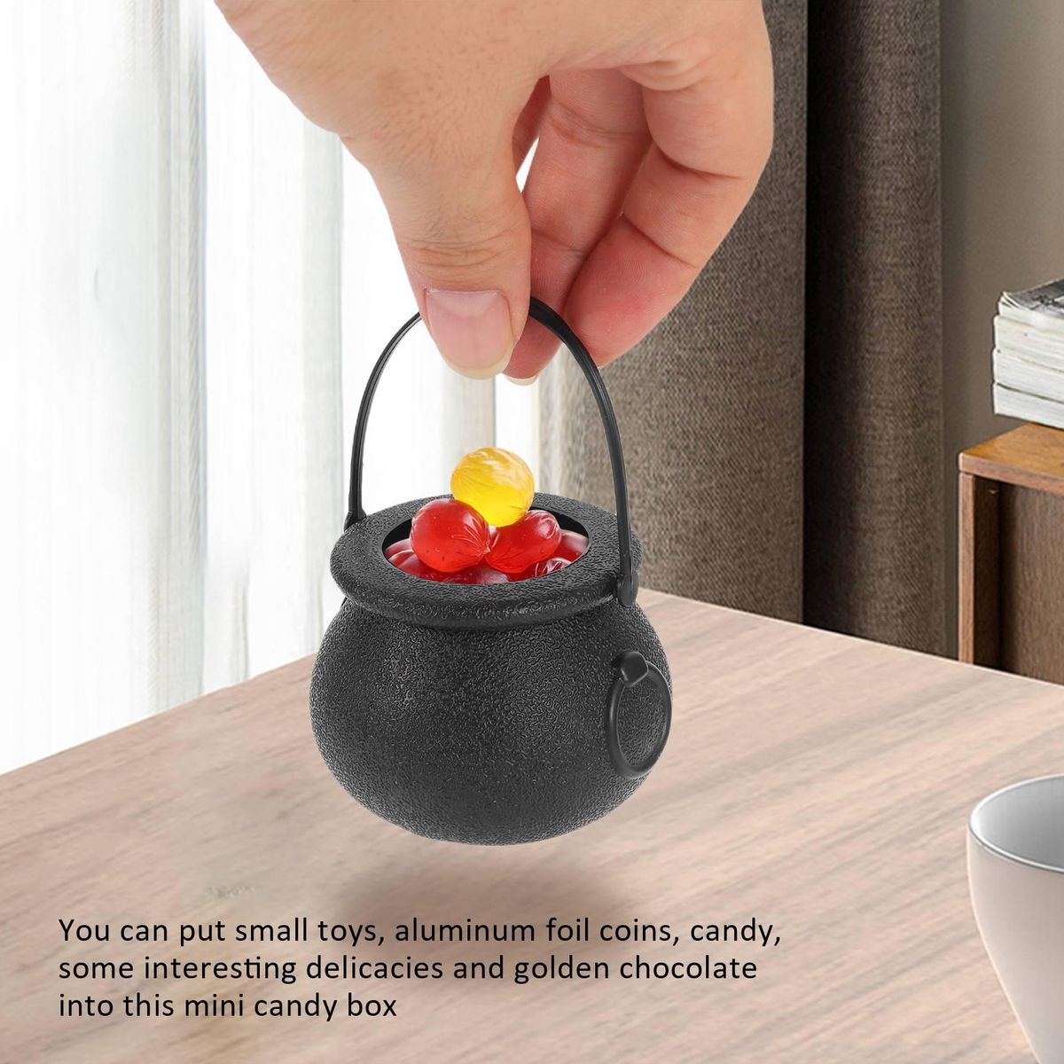 10Pcs Black Candy Holder Pot Candy Bucket for