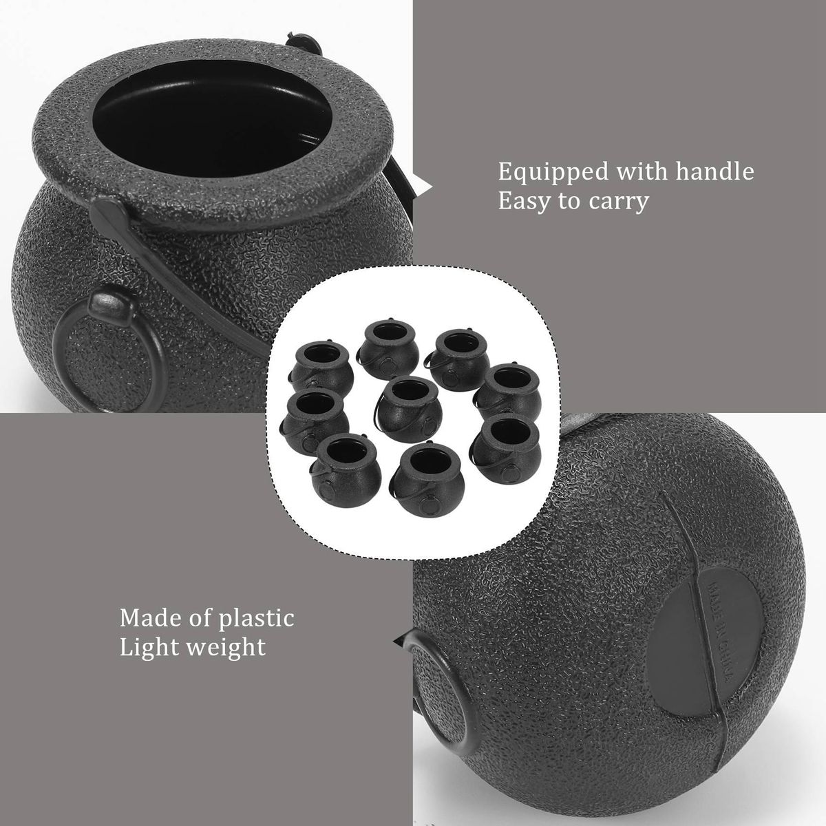10Pcs Black Candy Holder Pot Candy Bucket for