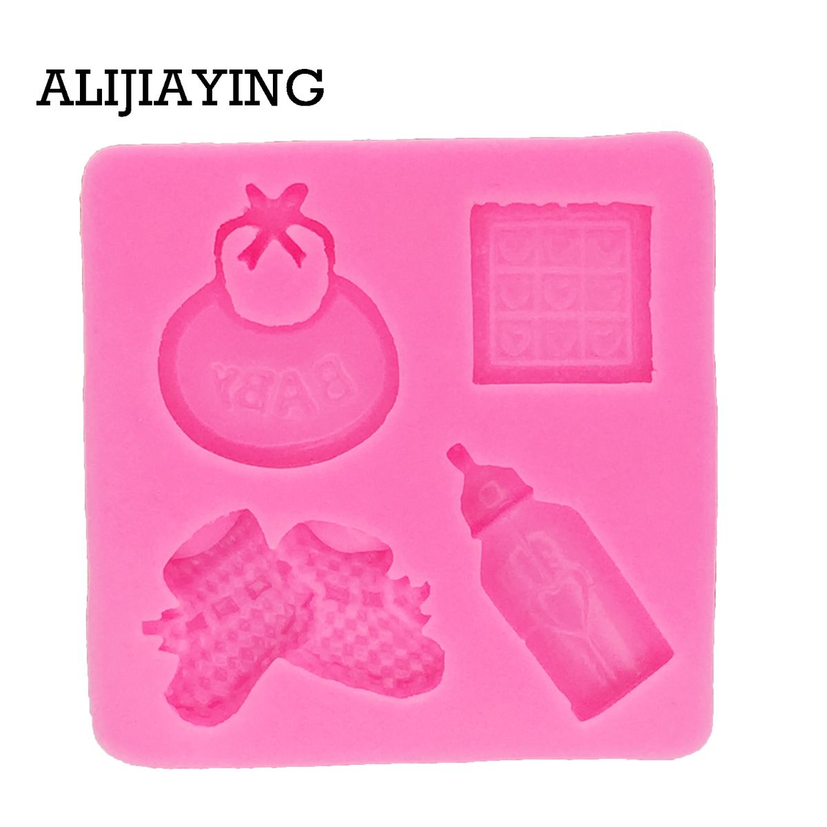 M0254 1Pcs Baby Shoes Silicone Mold Fondant Mould Saliva