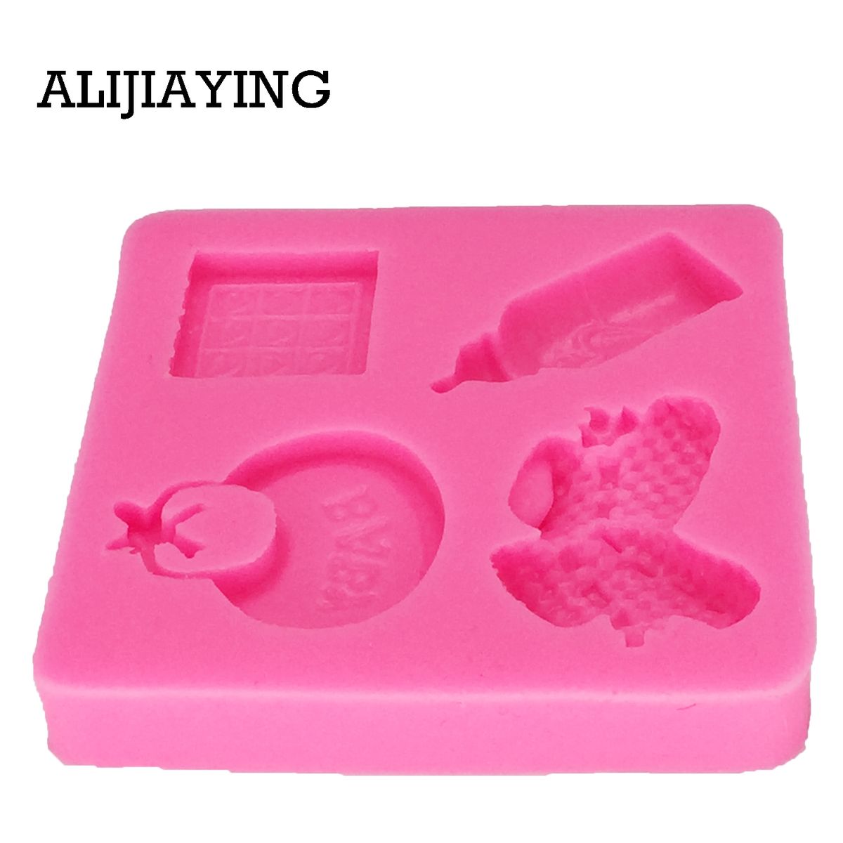 M0254 1Pcs Baby Shoes Silicone Mold Fondant Mould Saliva