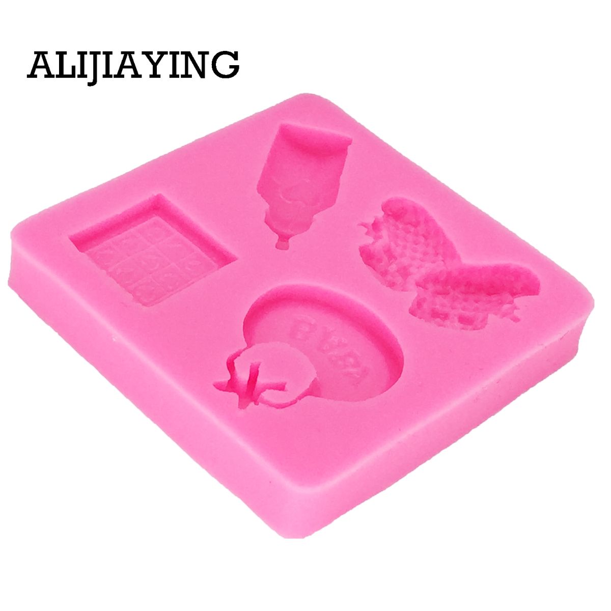M0254 1Pcs Baby Shoes Silicone Mold Fondant Mould Saliva