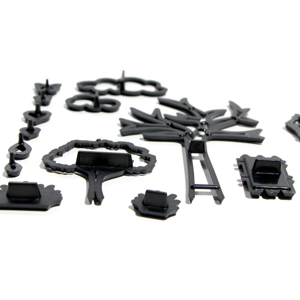 14Pcs Set Park Theme Cookie Cutter Plastic Plant Tree Grass