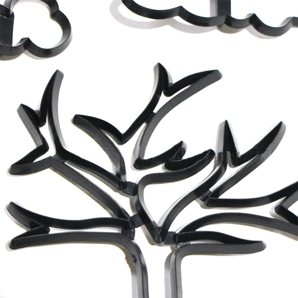 14Pcs Set Park Theme Cookie Cutter Plastic Plant Tree Grass