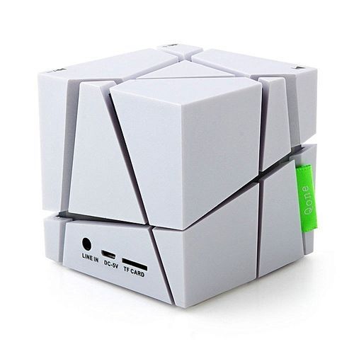 Portable Bluetooth Speaker Led Light Cube Speakers With Fm Radio 30 Build-in Microphone (White) HT-S