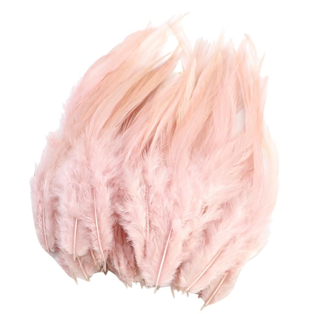 5-7inch 50PCS Rooster Tail Feathers 13-18CM Bridal Wedding Crafts Pink