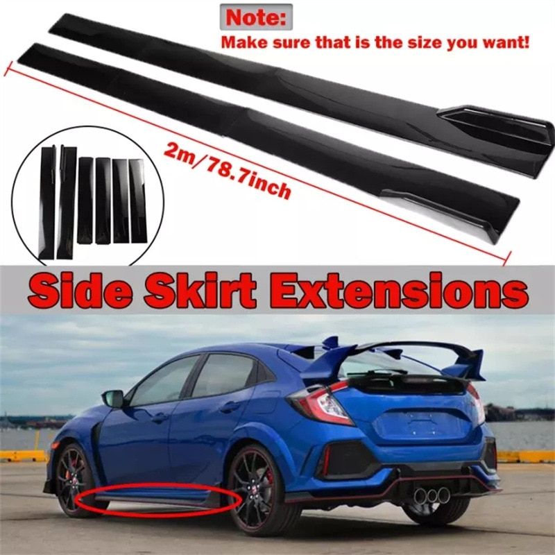 Universal Side Skirts Extension Rocker Panels Lip