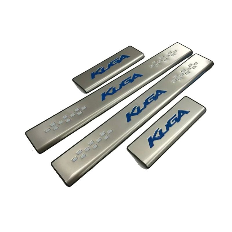 Stainless Steel Door Sill Side Scuff Plate Trim Covre Fit