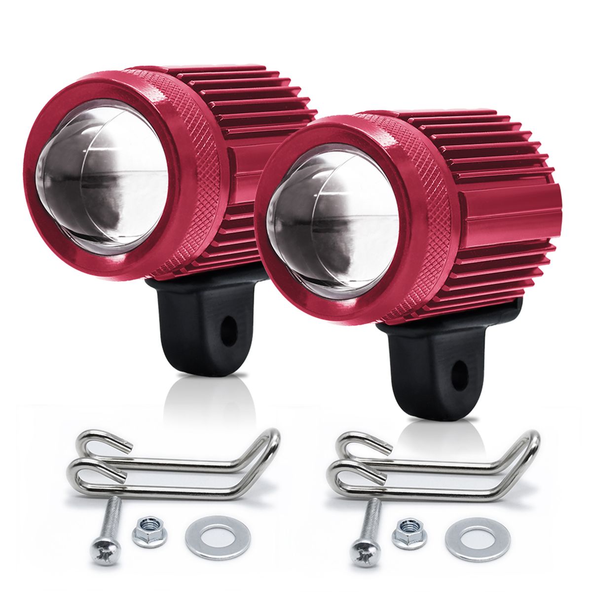 2Pcs Motorcycle Spot Light Motorcycle LED Driving Light Fog