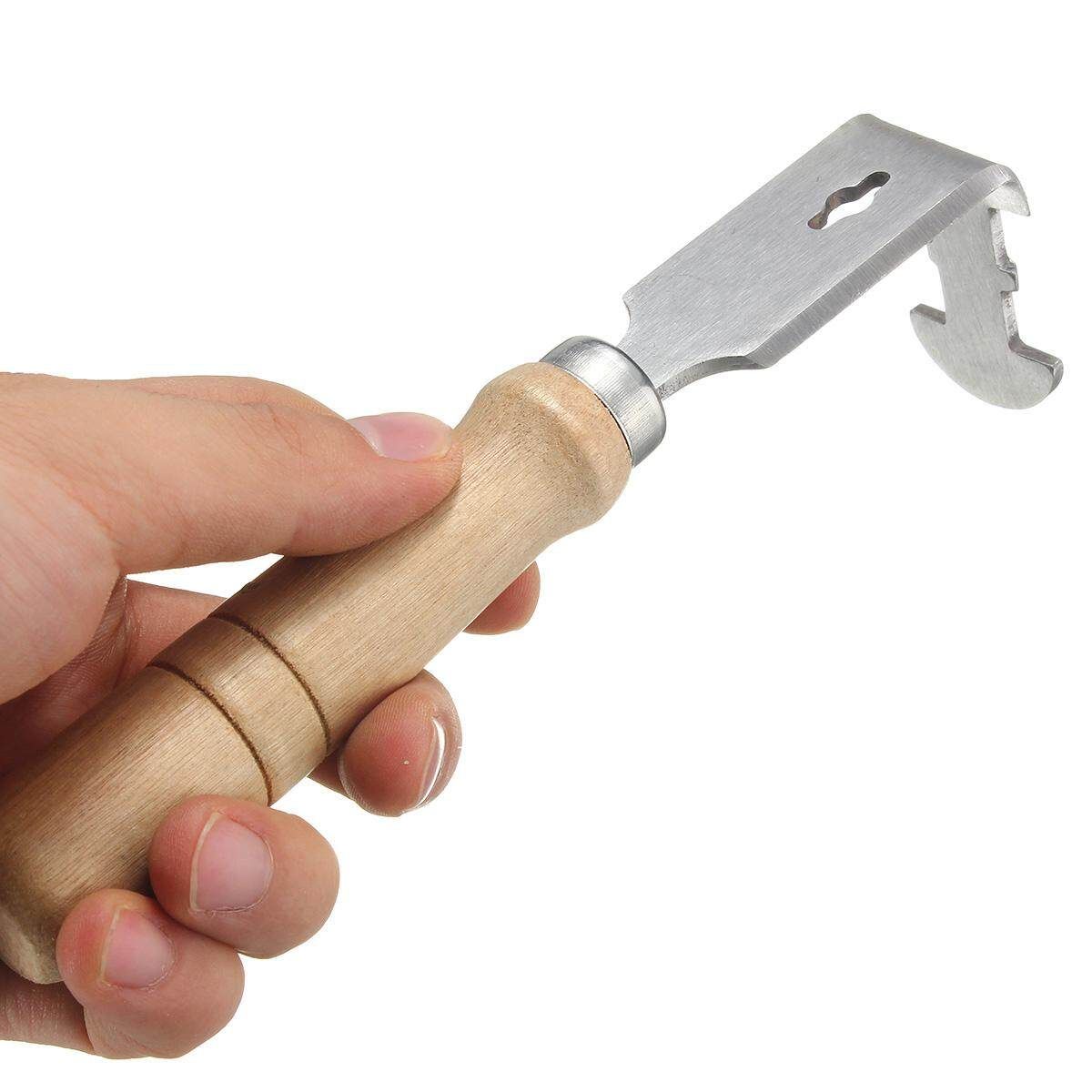 Stainless Steel Bee Hive Frame Cleaning Cleaner Scraper Beekeeping Wooden Handle