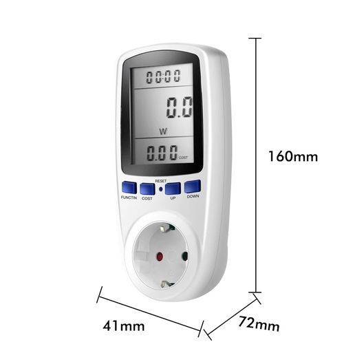 220V AC EU Plug Digital LCD Power Meter Measuring Outlet Power Analyzer